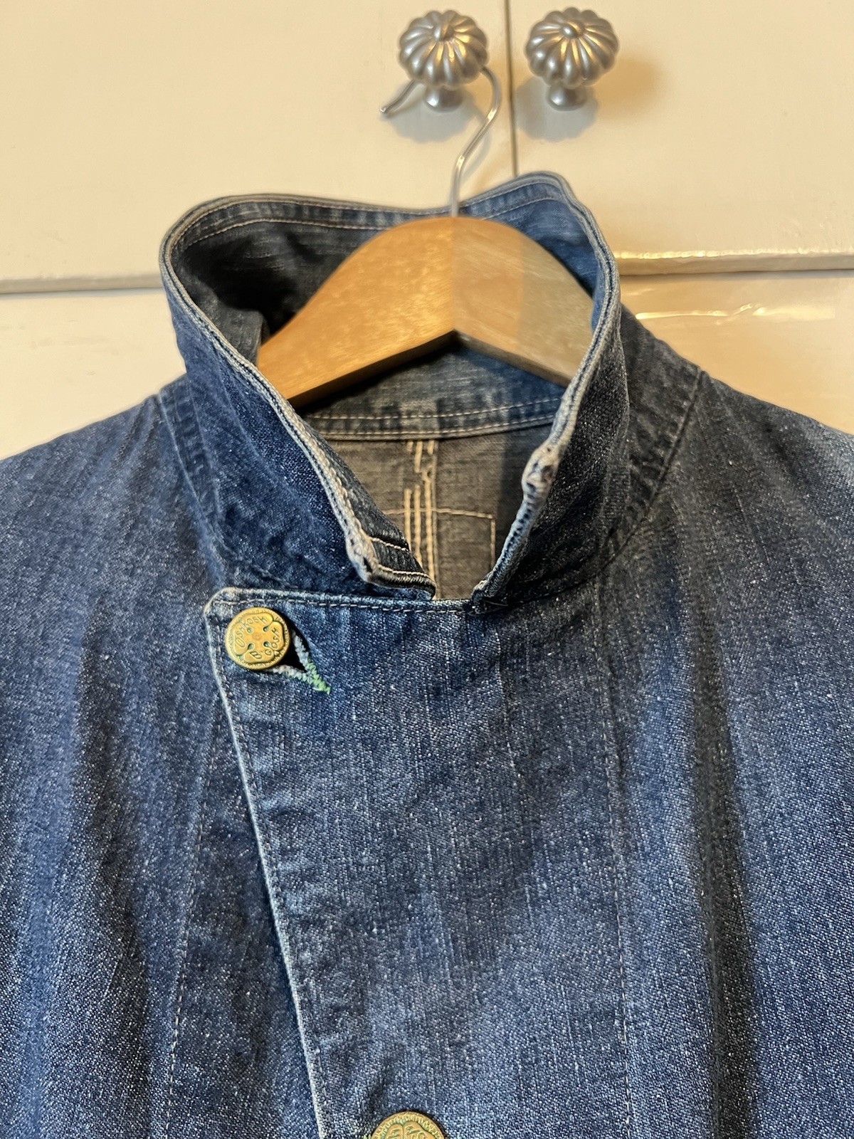 Oshkosh B’Gosh Men’s 1950’s Vintage Denim Chore Coat Jacket XL 24×28 UNREAL