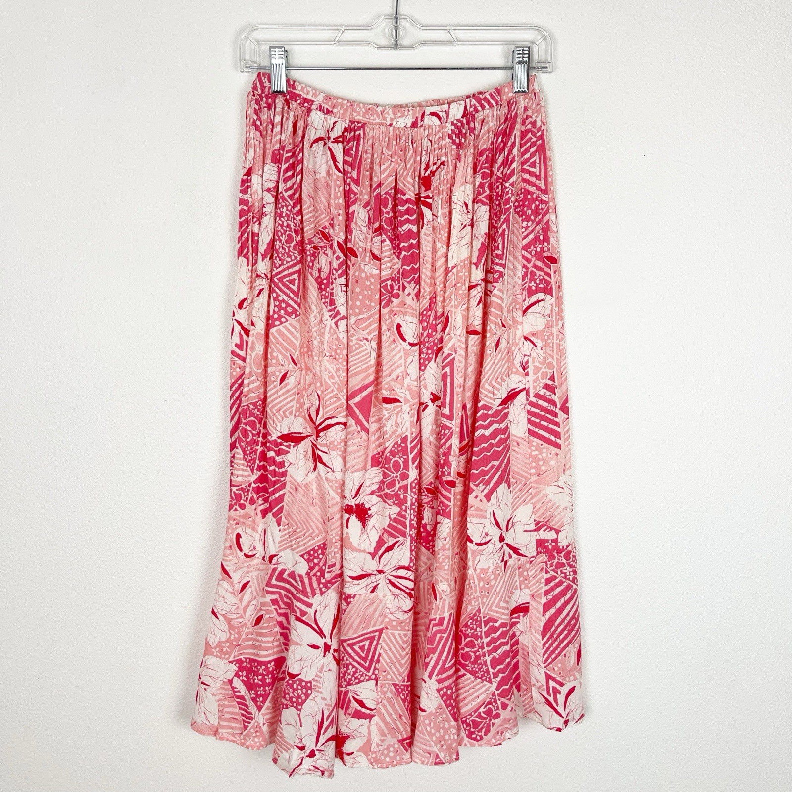 True Vintage ‘Miss Oops’ Two Piece Skirt and Top Set Hawaiian Floral Dress 80s
