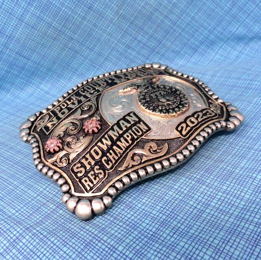 FFA Novice Beef Res Champion Showman Belt Buckle Polk Cnty Fair OR MCS .MCS001