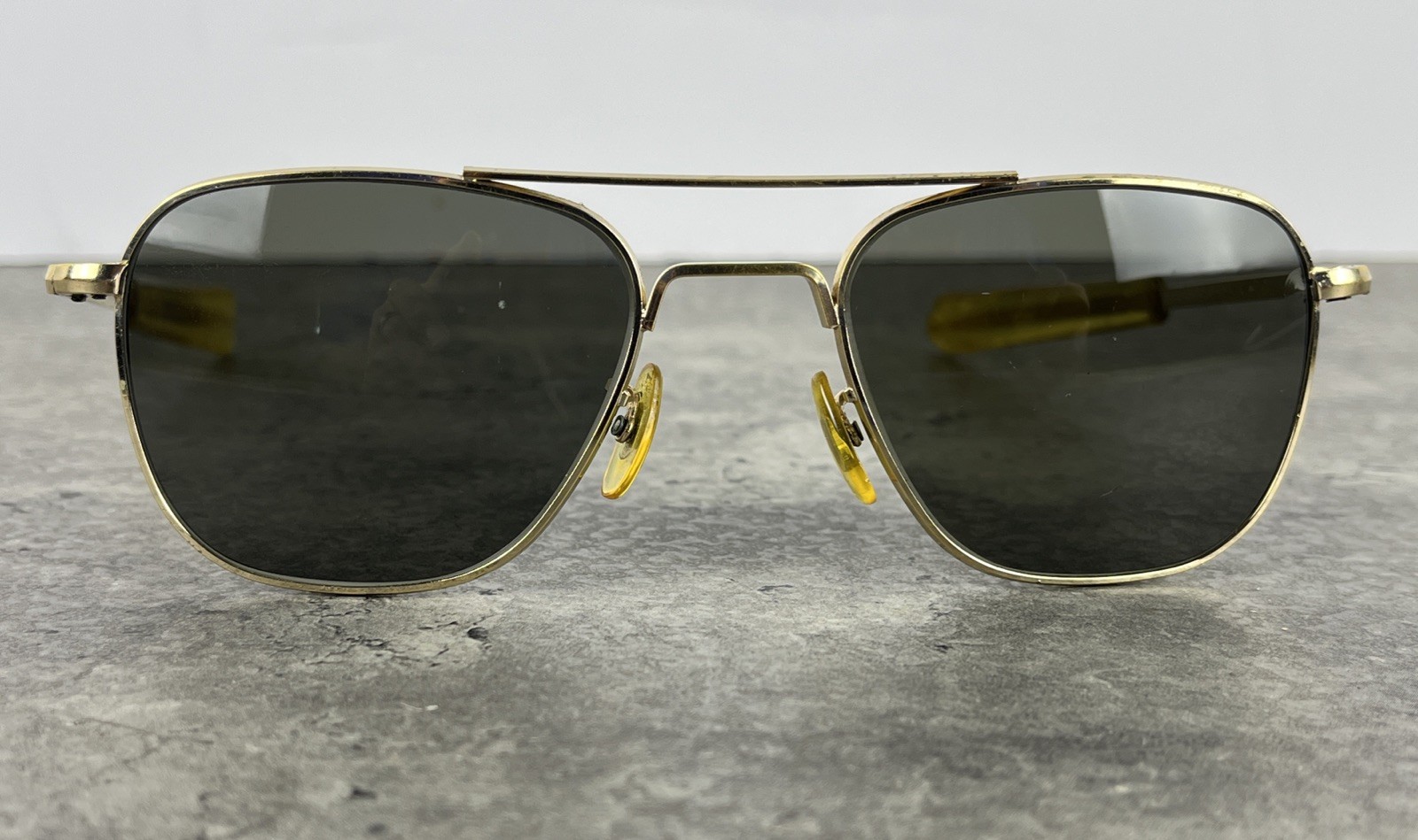 Vintage Classic Original American Optical Aviator Pilot Sunglasses 5 1/2 A/O