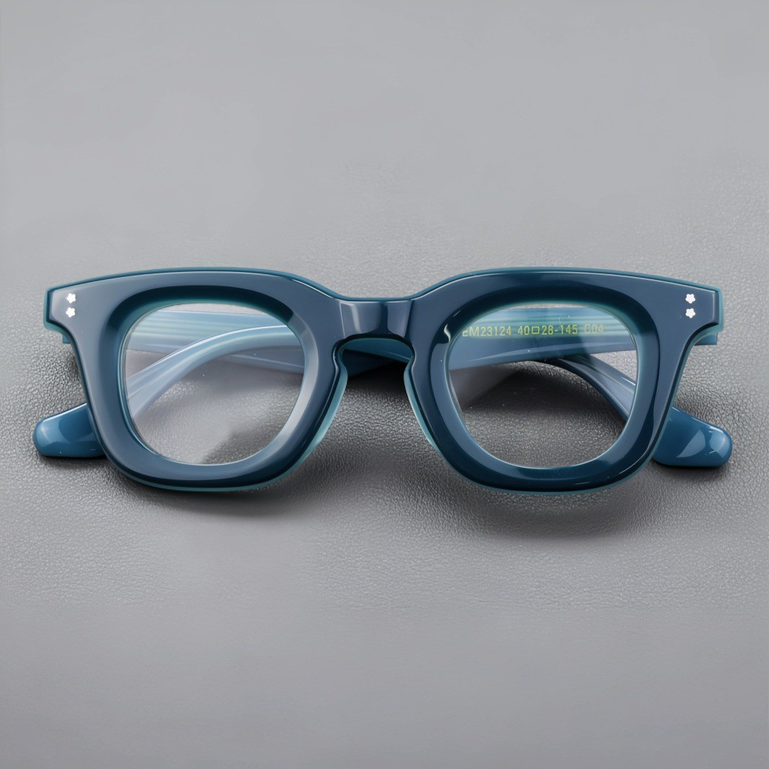 Square Retro Acetate Eyeglasses Frames Thick Glasses Frame Women Men Eyewear