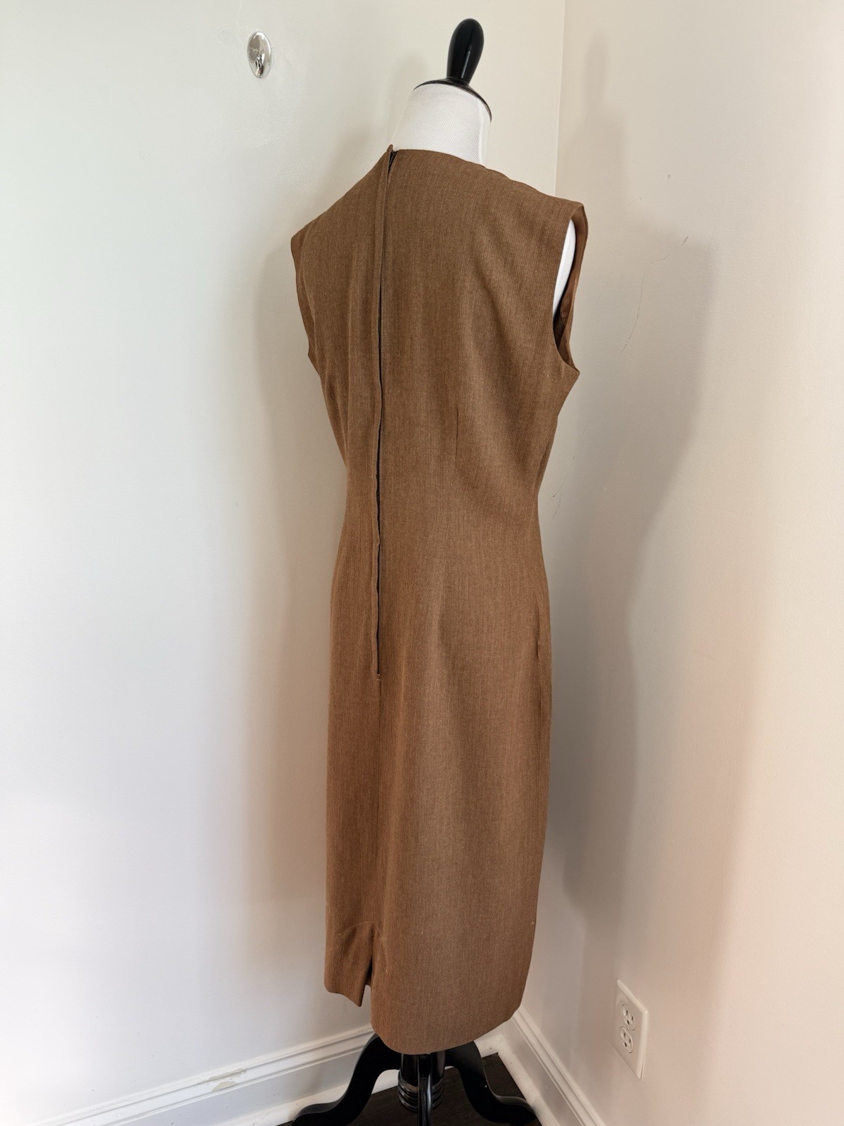 VTG 60s Nelly de Grab Elegant Midi Dress Sz 10 Wiggle Bombshell Fitted