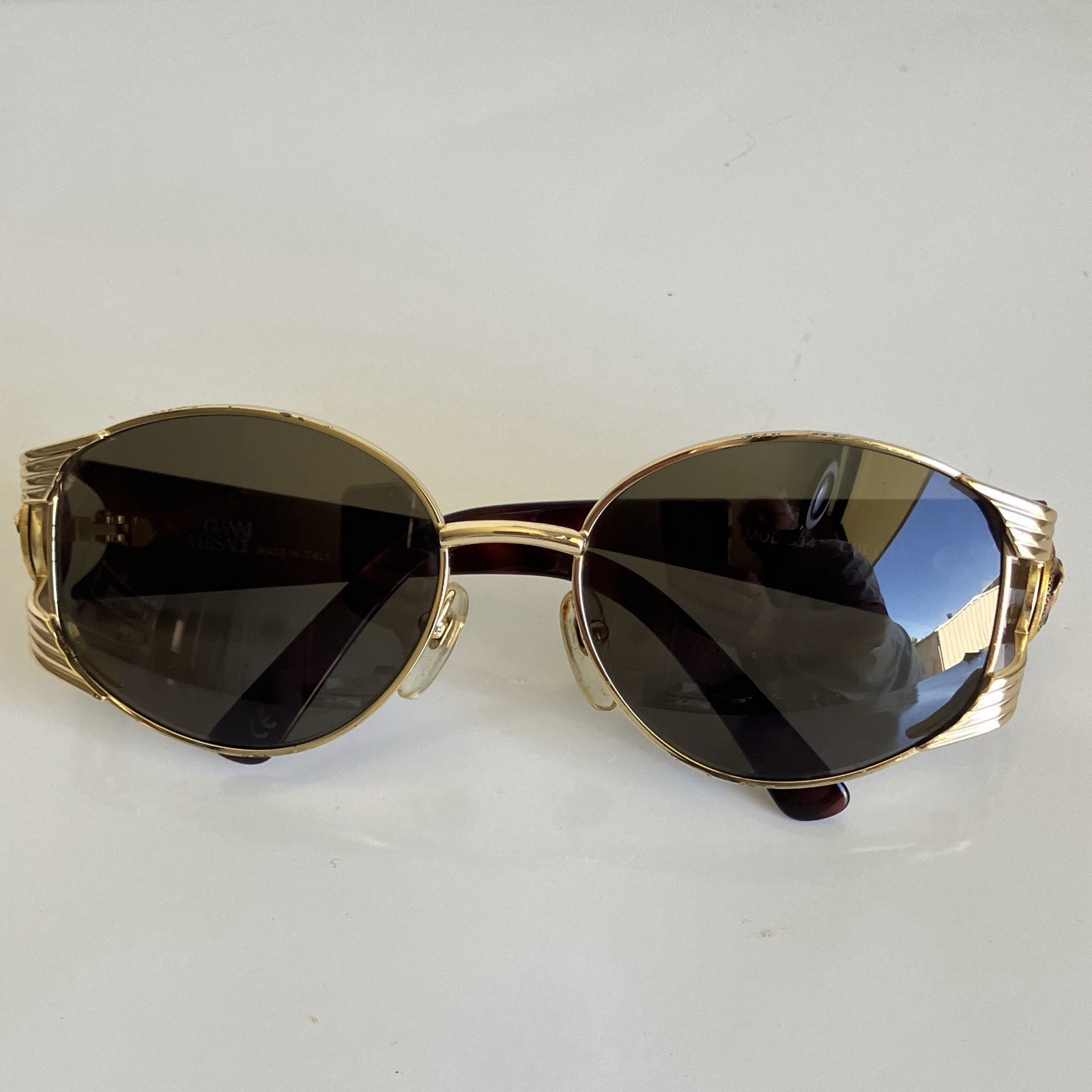 Gianni Versace Medusa sunglasses MOD S64 COL 030 In Excellent Condition