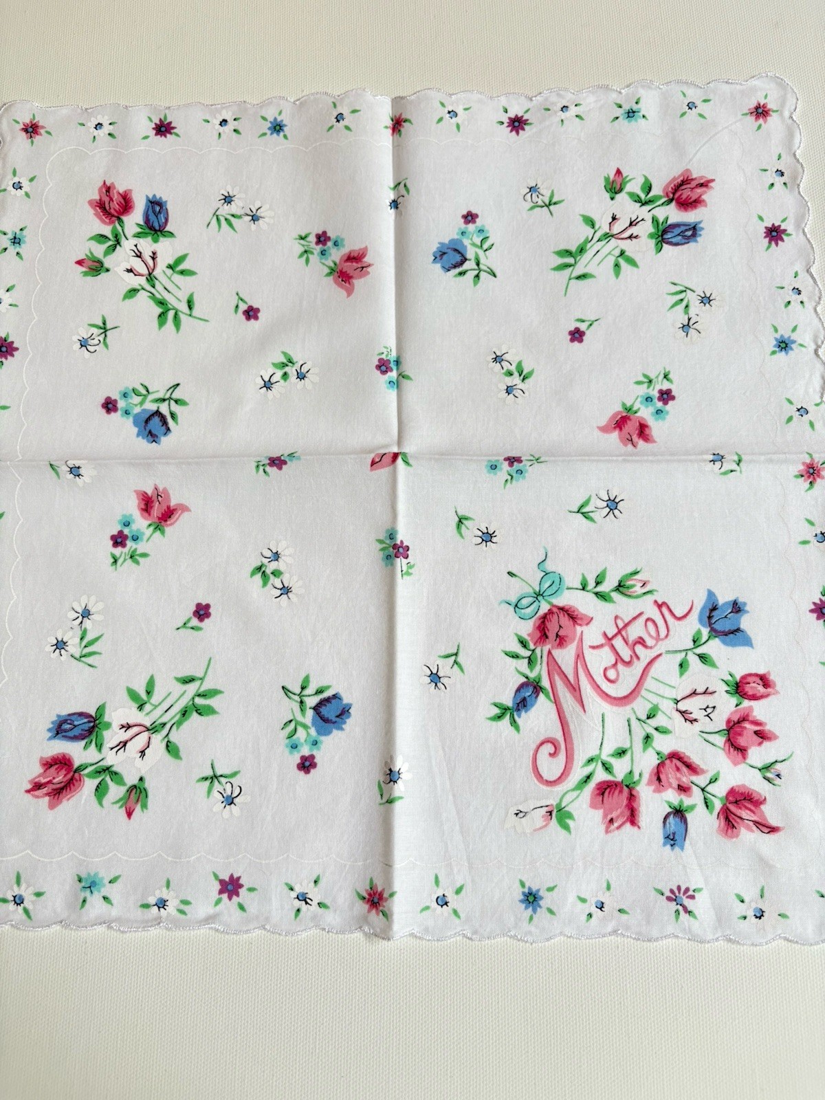 Beautiful New LuRay MOTHER Handkerchief Hankie With Pretty Roses