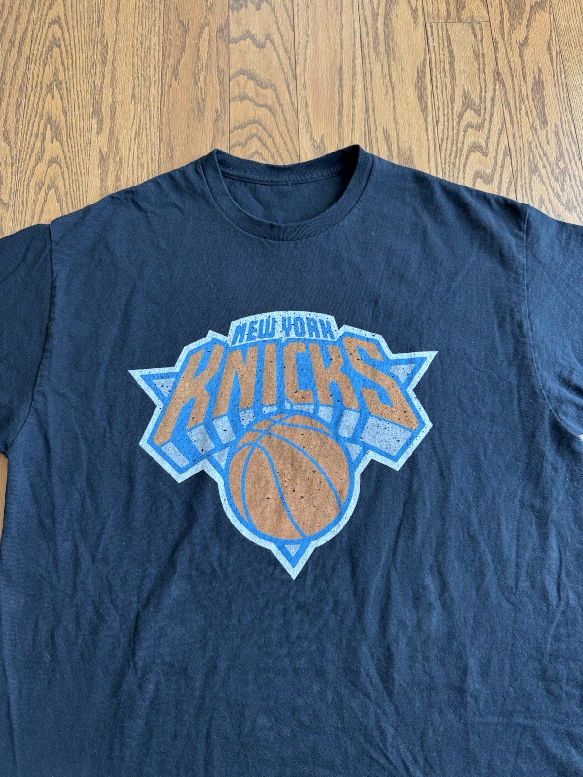 NY Knicks Black T Shirt Vintage Size XL