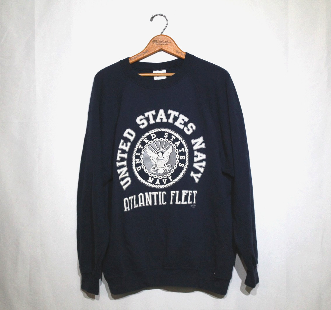 United States Navy Sweatshirt Size US Men XL Vintage Atlantic Fleet Extra Large