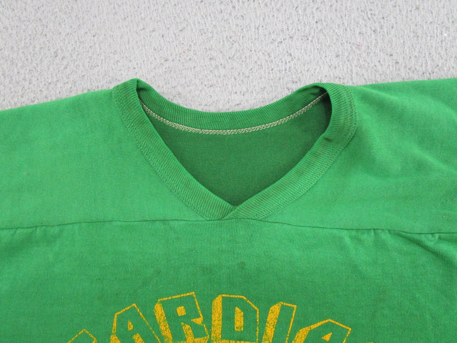 Vintage 70s Russel Athletic 3/4 Sleeve Jersey Shirt Size L Cardiac Attack Read