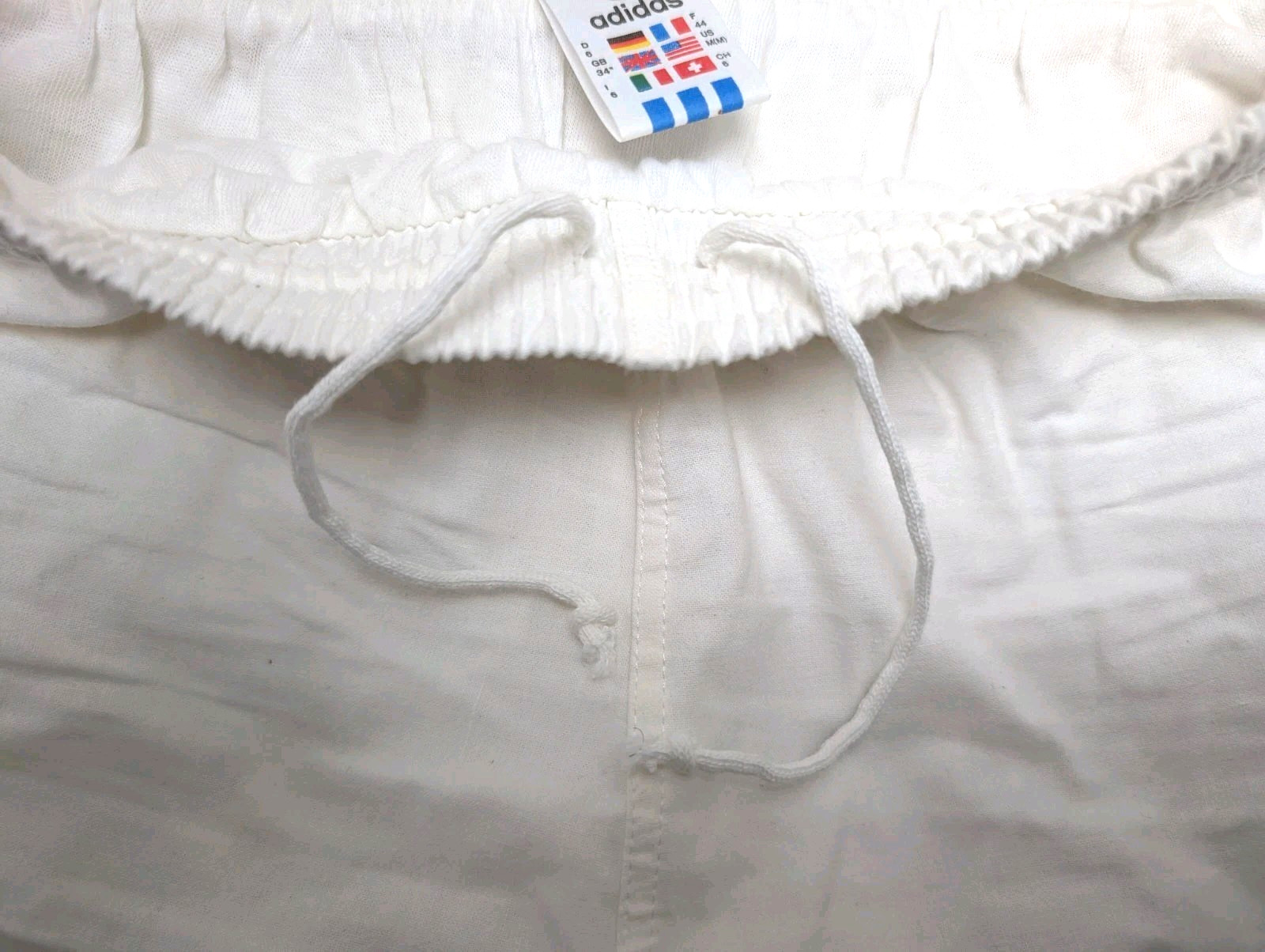 Adidas Cotton Shorts D6 Football Gym Pants Vintage Retro White Sports Running Gym