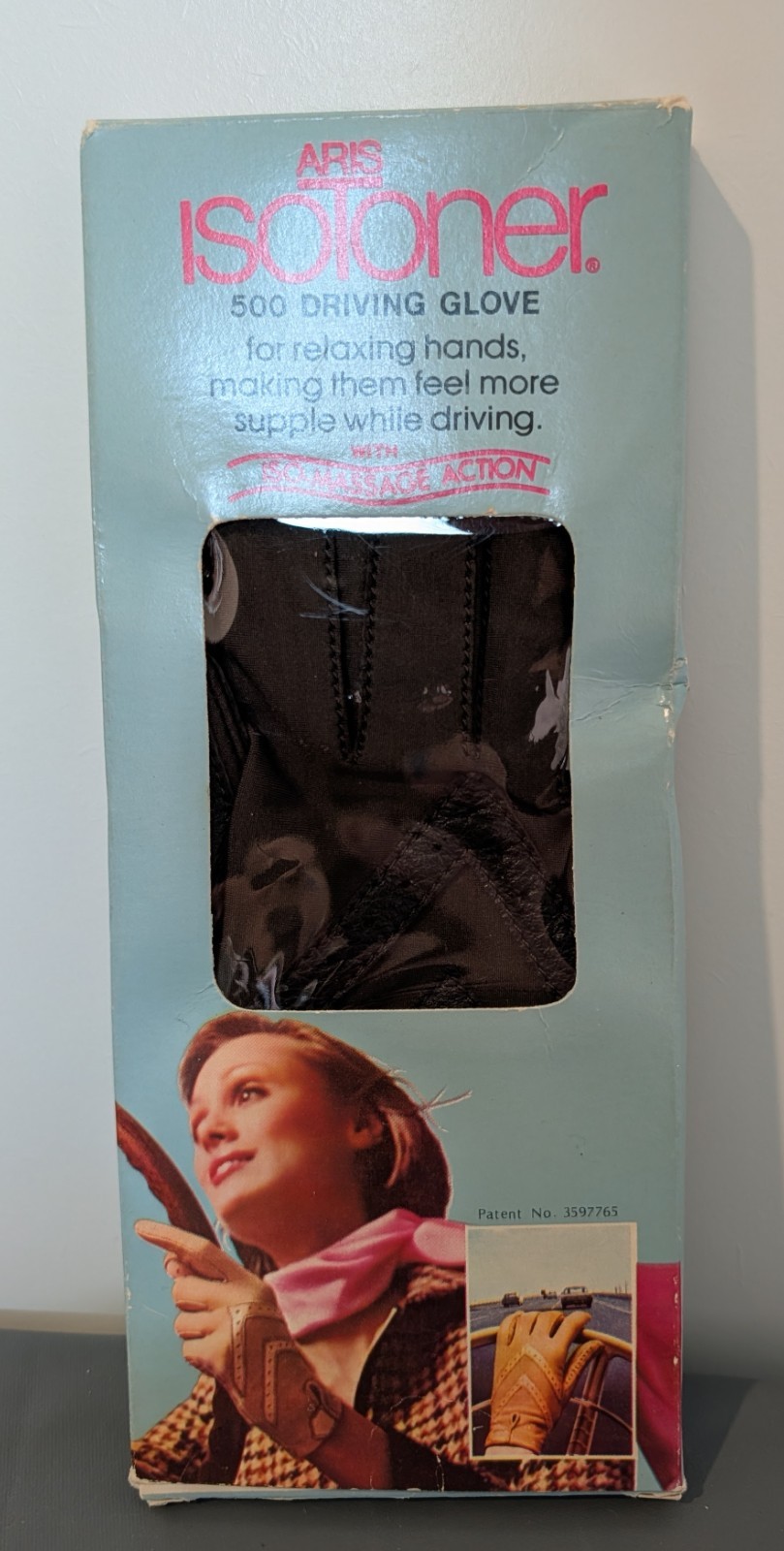Vintage ARIS Isotoner 500 Driving Gloves Women Brown NEW In Box Classic Gift