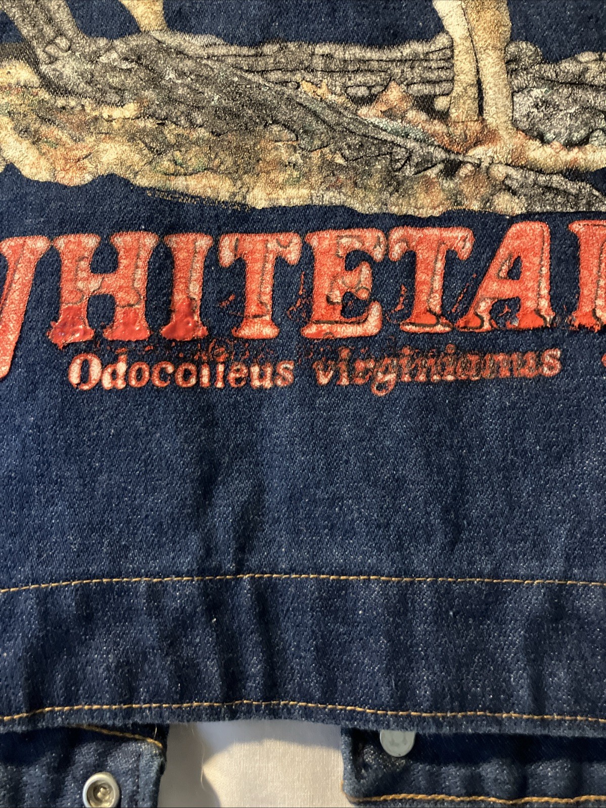 VTG Saddle King Western Denim Trucker Jacket Adult 38 Regular Made In USA