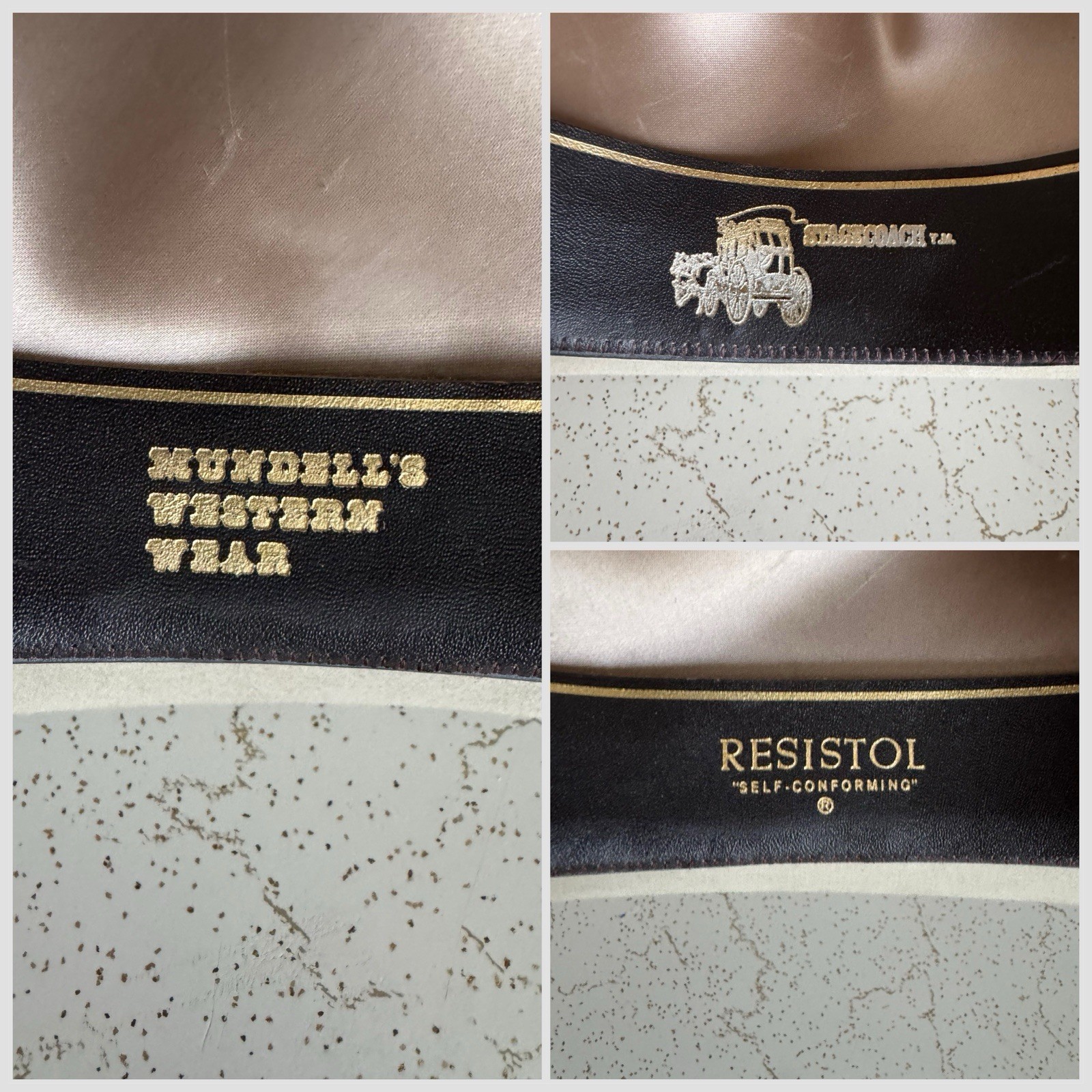 1970s Resistol Stagecoach 7 1/2 LONG OVAL Silverbelly Cowboy Western Hat 80s