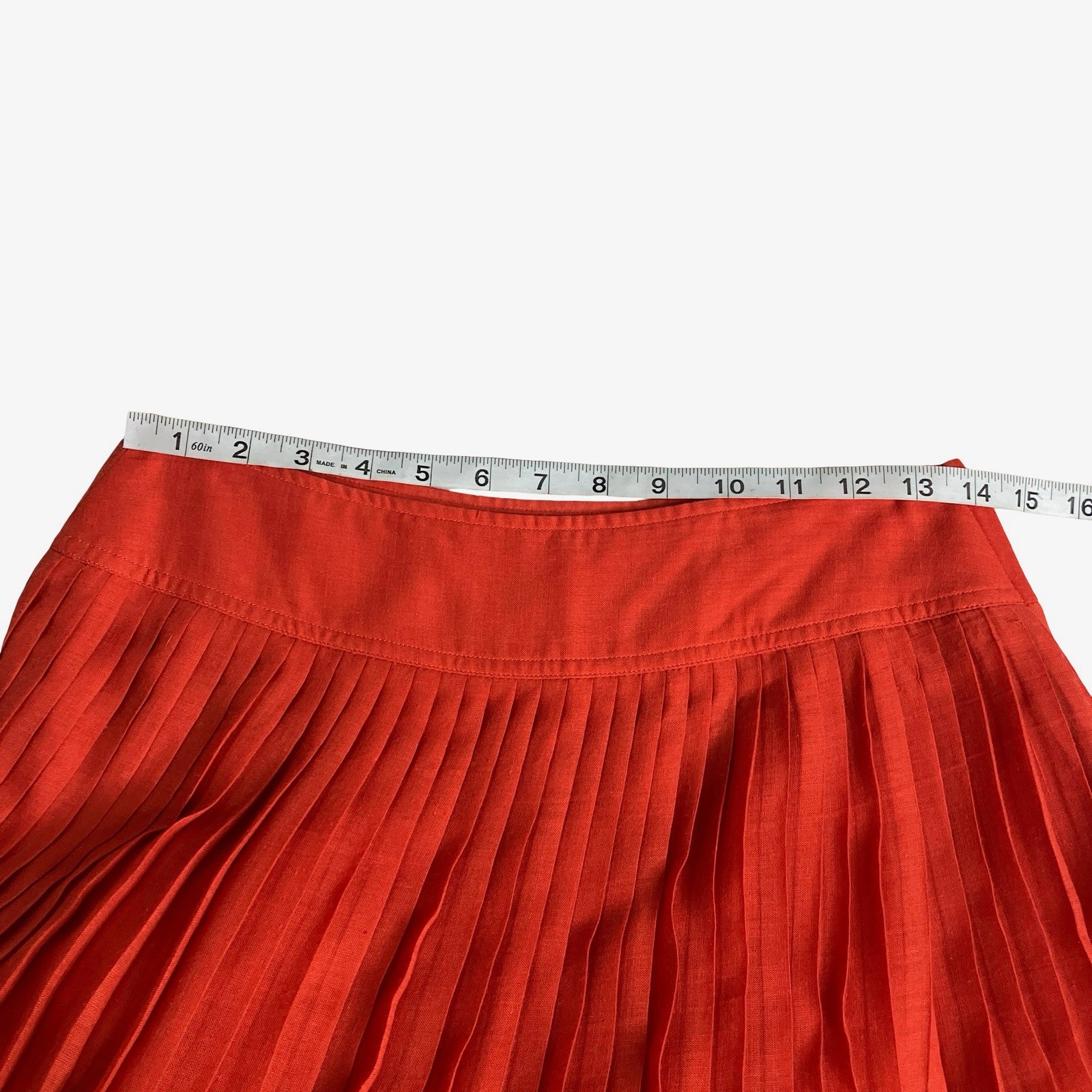 Vintage Kenzo Paris Pleated Skirt Women 40 Red Floral Embroidered Made In France