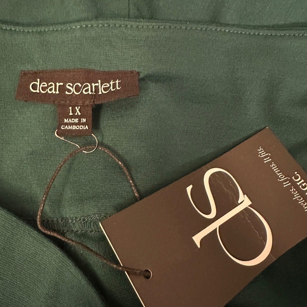 💚💙 NWT Dear Scarlett Magic flare pants deep teal 1X (14-16)—TTS 💚💙