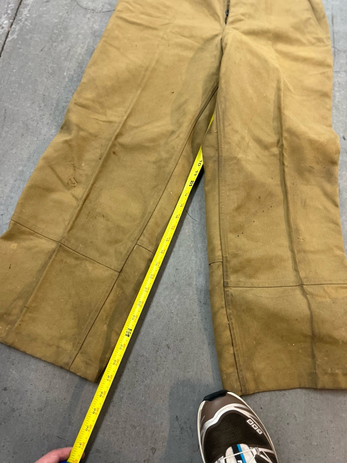 Filson 40’s / 50’s Vintage Tin Cloth Pants – Made in USA 35×28 Cropped Wide Leg