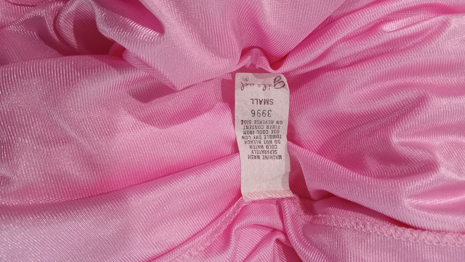 Vintage Lingerie GILEAD Bubble Gum PINK NYLON Long ROBE Wide Sweep S