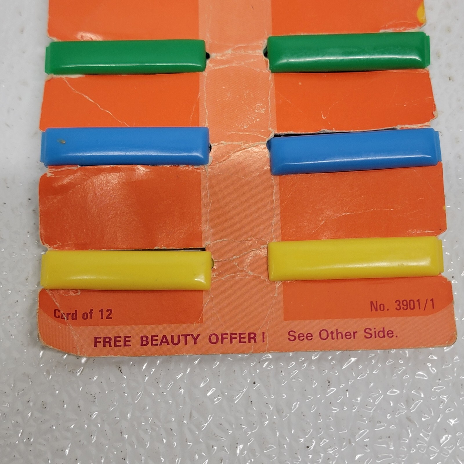 Vintage Tip – Top Little Miss Plastic Barrettes Multicolor – Original Package