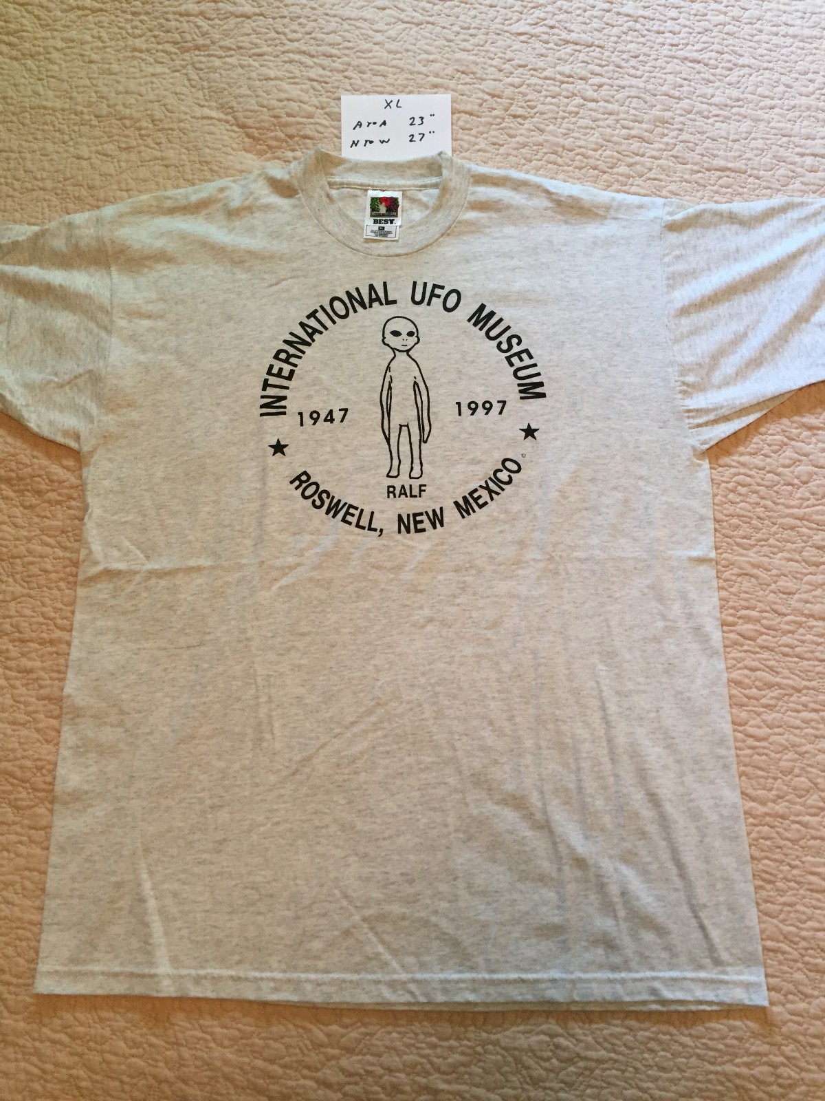 Vintage XL Roswell NM Museum UFO T Shirt Vintage 50th Anniversity 1947 – 1997