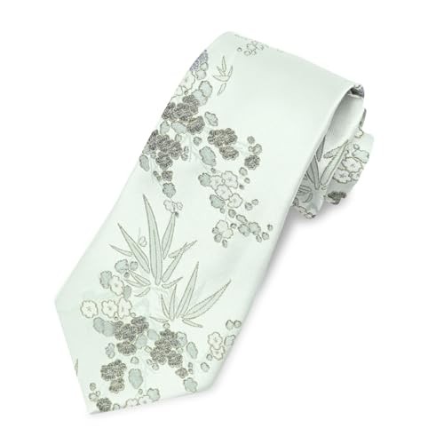 Floral Ties for Men, 3.15” Flower Mens Tie Satin Men’s Neckties Green Floral