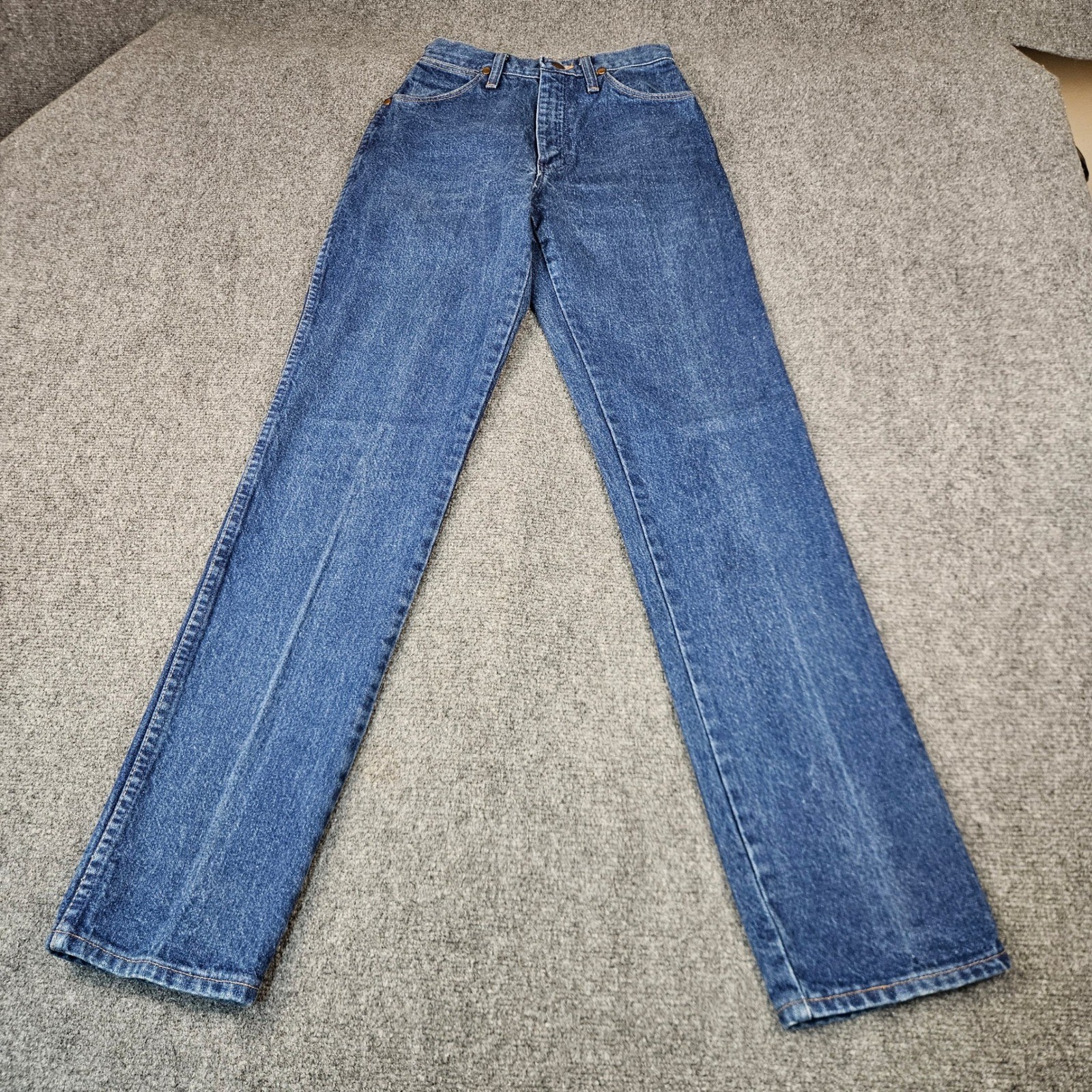 Wrangler 12MWZG Vintage High Waist Western Jeans Blue Cotton Made in USA 25×34