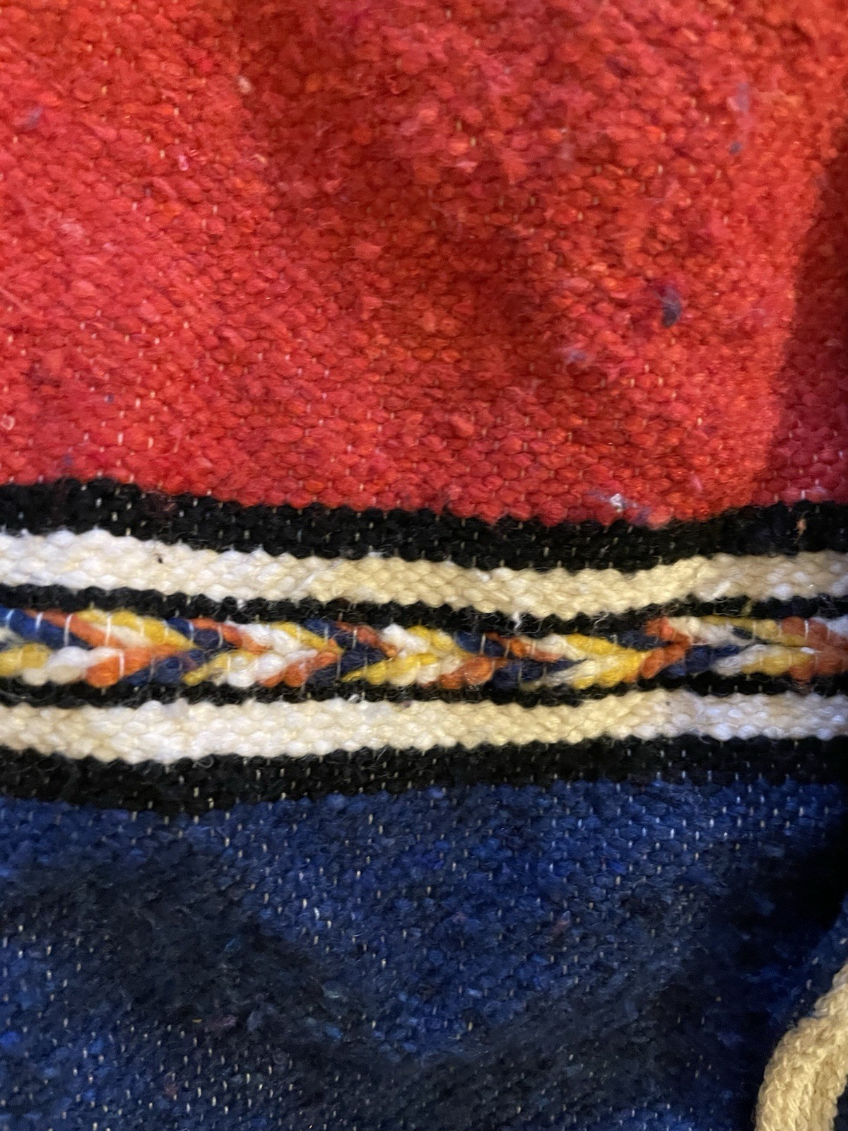 Vtg 80s CENTRAL/SOUTH AMERICAN style modern-traditional woven jacket L/XL Indio