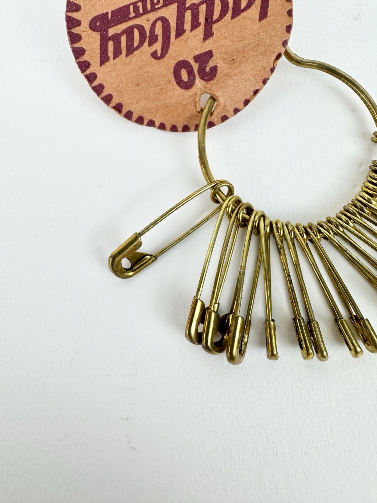 Vintage 1930s–40s Lady Gay Brass Lingerie Pins 2cm Czechoslovakia – Set of 3 NOS