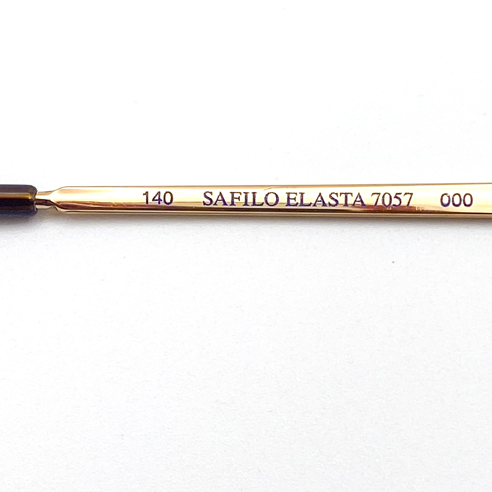 NOS 1990s Safilo Elasta Vintage Gold Stainless Steel Eyeglasses Oval Frames