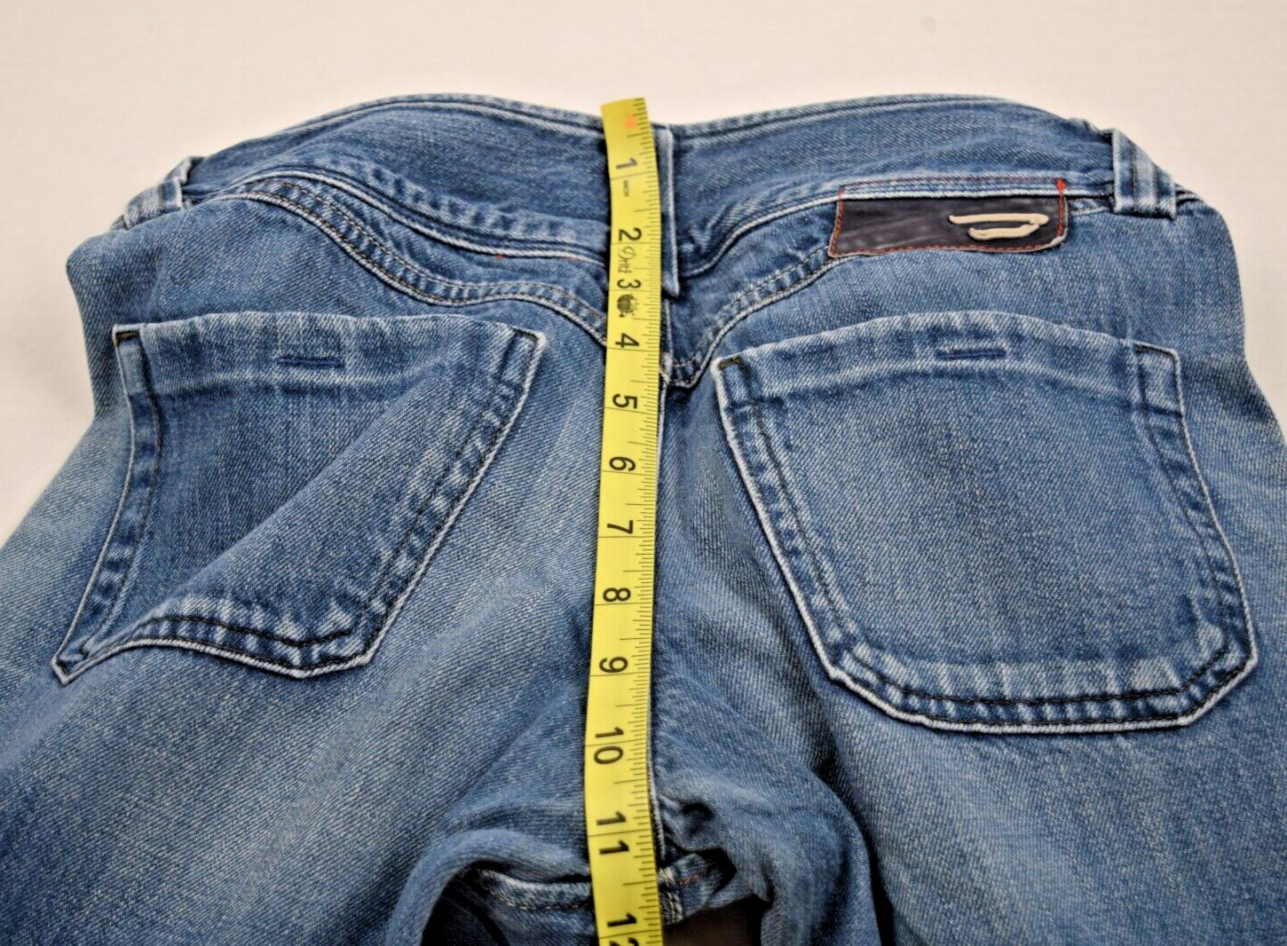 Vintage Diesel Jeans Size 25 90s Blue Low Rise Button Fly Flared Made Romania