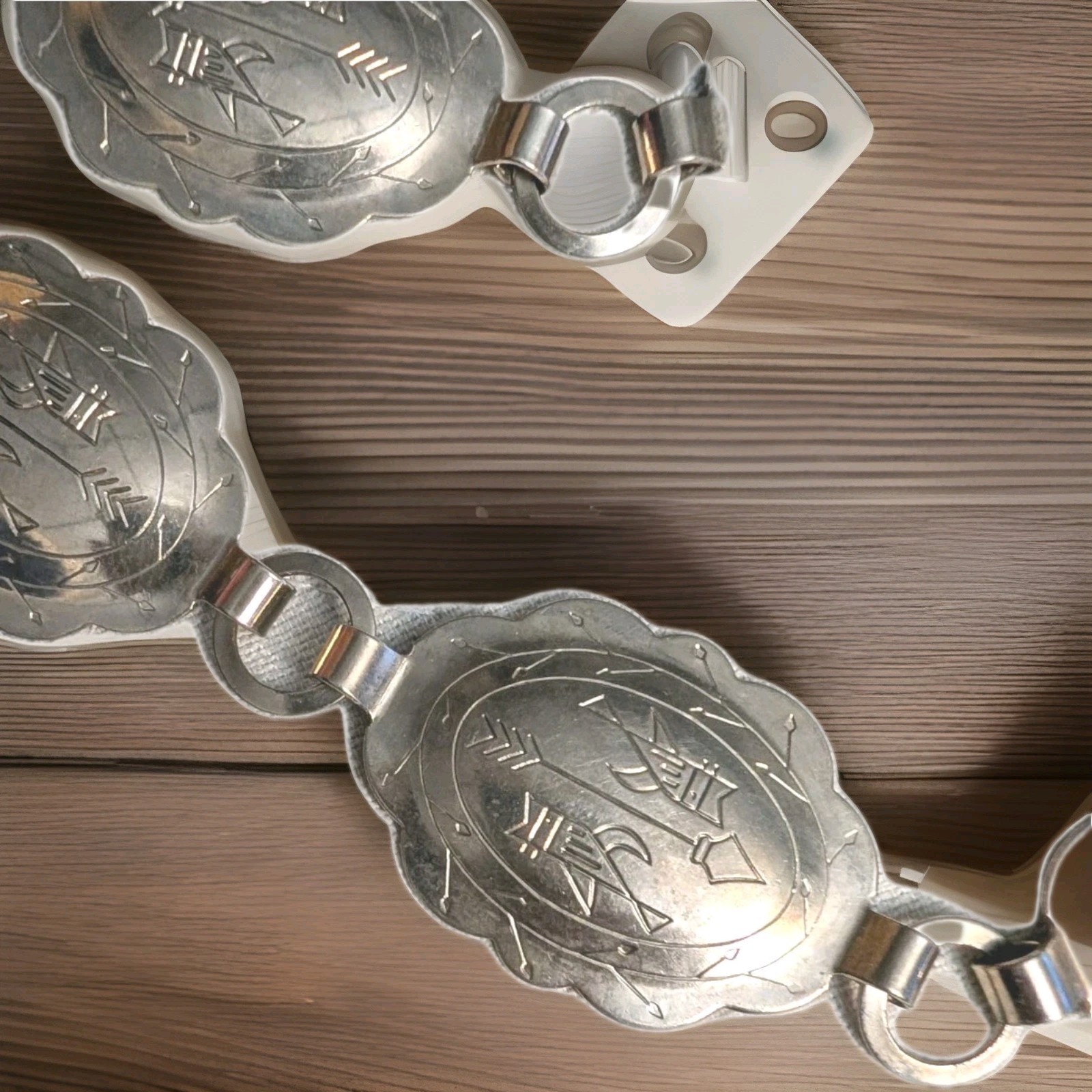 VTG Silvel 33″ Native American Navajo Silver Toned Concho Belt