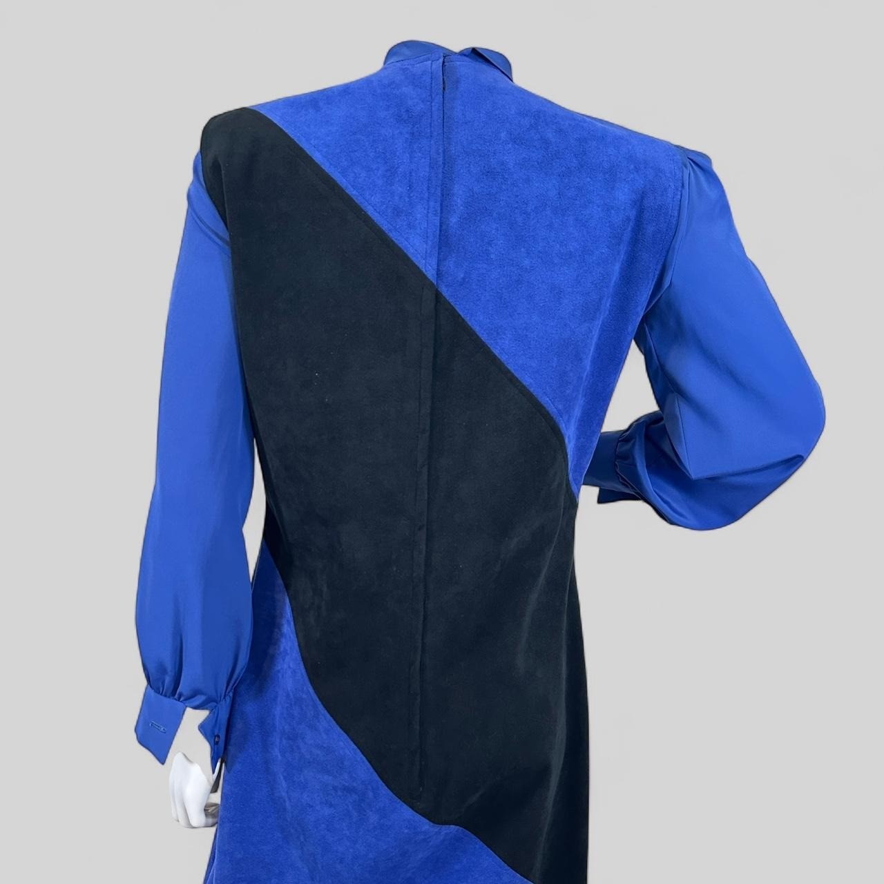 Florence Shop Toledo Ultrasuede Colorblock 2 in 1 Midi Dress | Vintage 80s