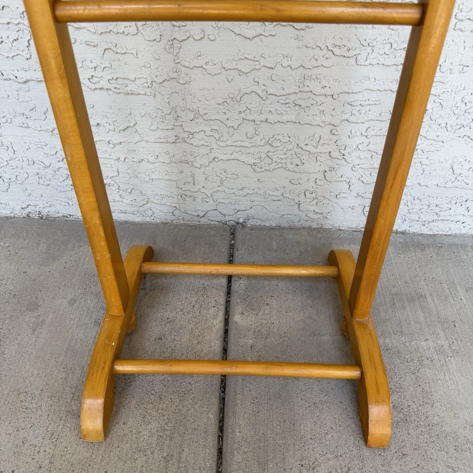 Vintage SPQR Butler Valet Made in Italy Wood Suit Stand Cufflink Tray