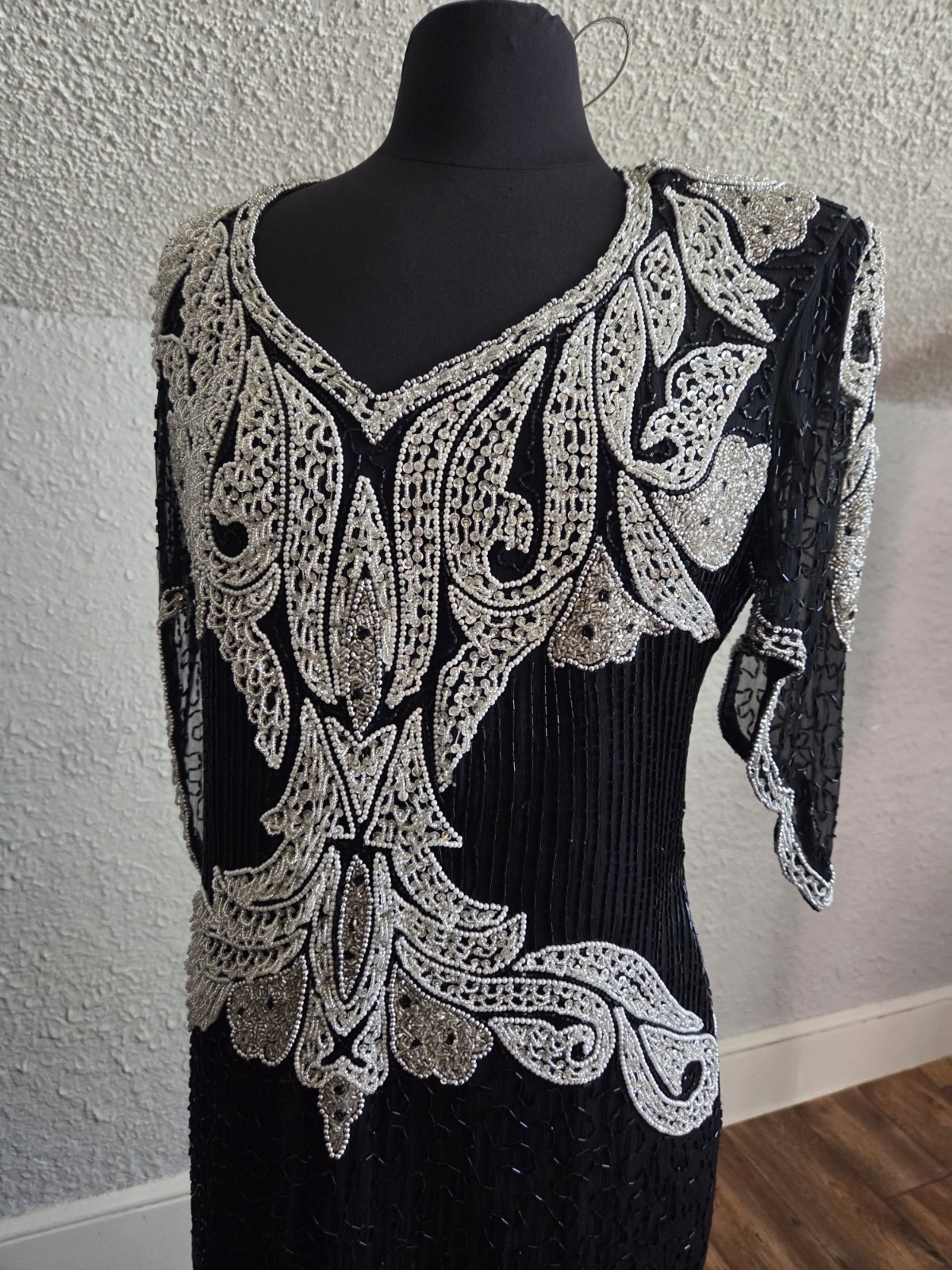 Vintage Silky Nights By Cherish Vintage Beaded Gown Size Xl