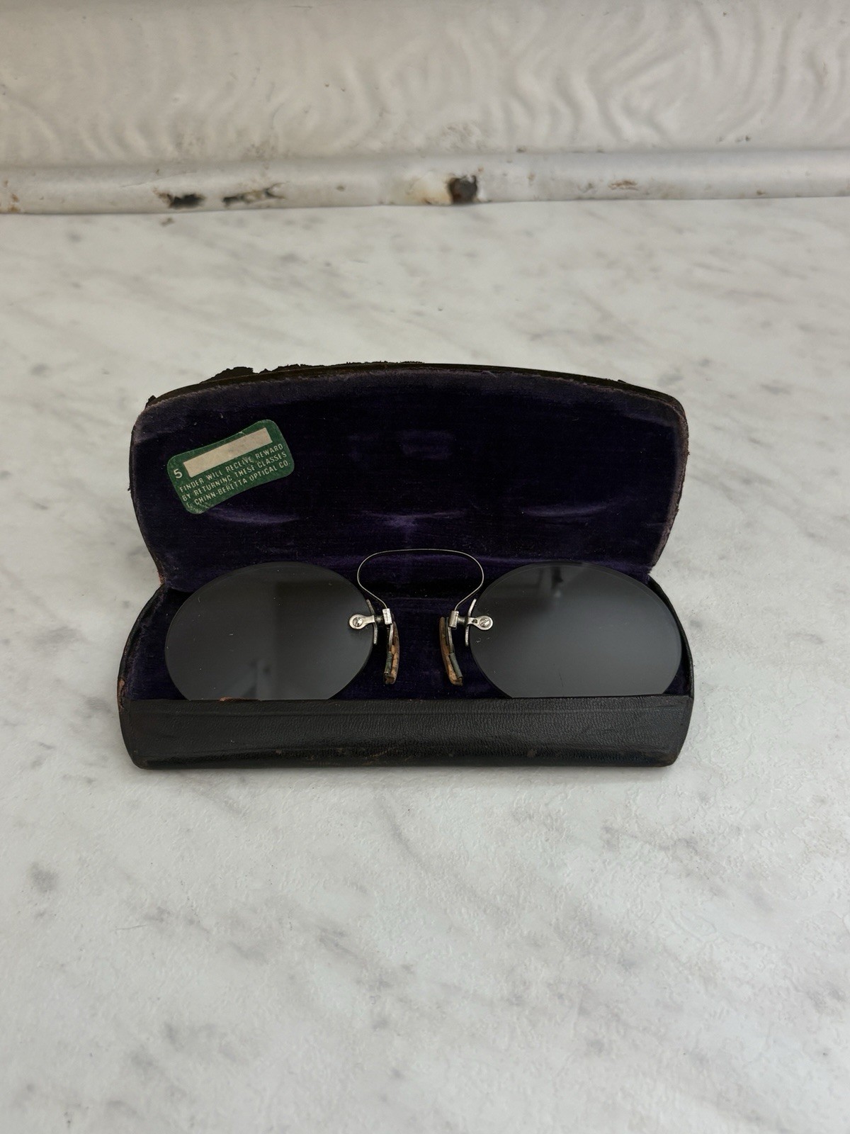 Antique Pince-Nez eyeglasses from the Chinn-Beretta Optical Company #B9