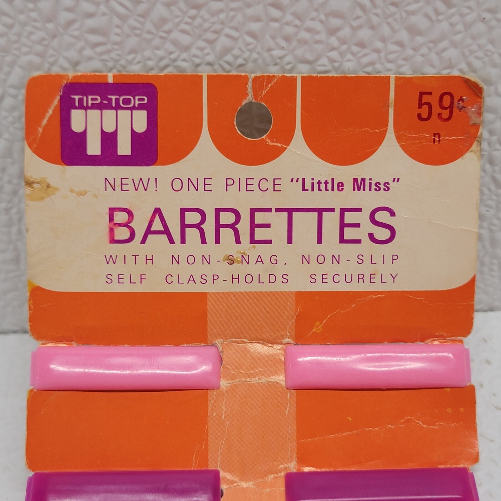 Vintage Tip – Top Little Miss Plastic Barrettes Multicolor – Original Package