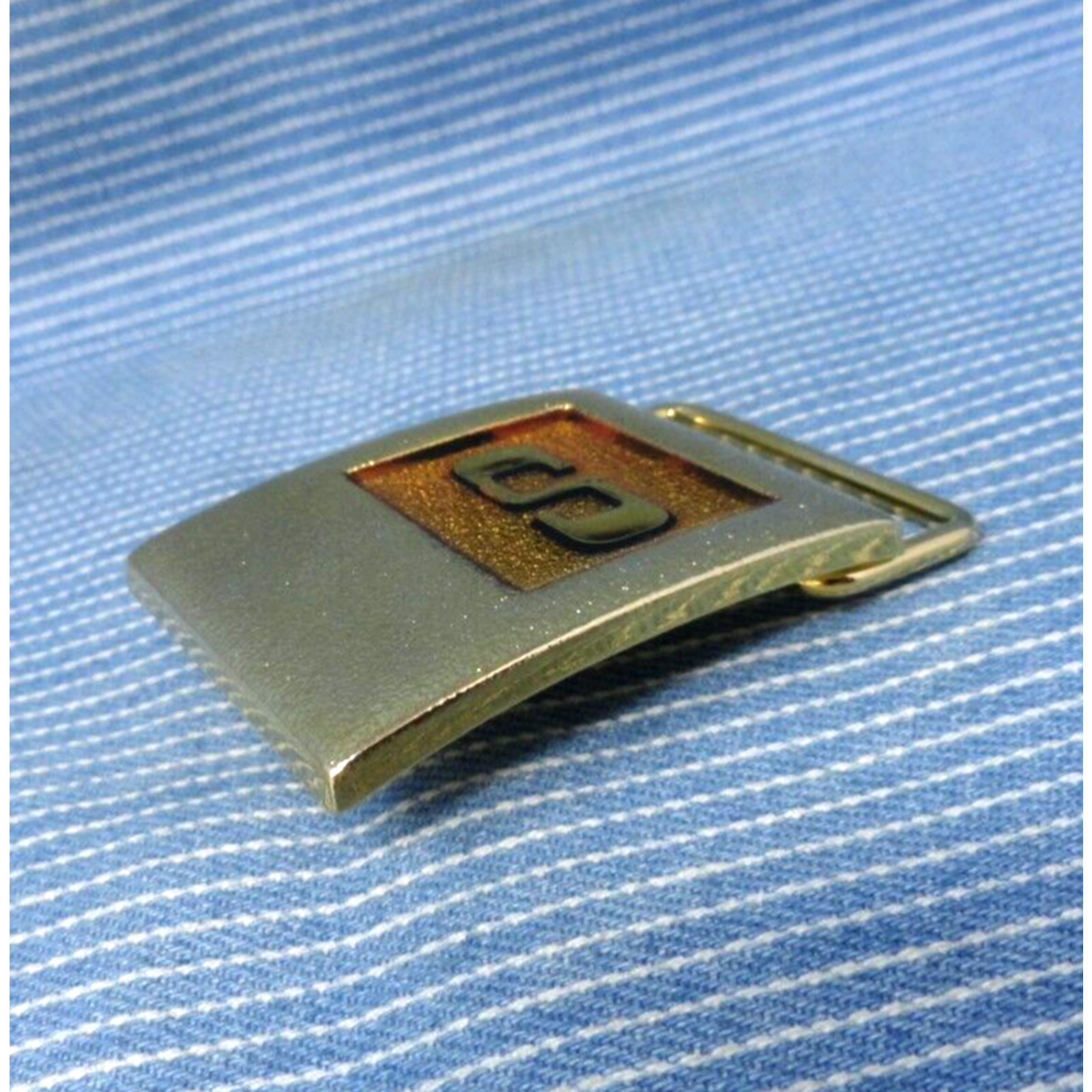 S Dress Belt Buckle Initial S Business Casual Monogram Vtg 80s Lee NY USA.TYC762