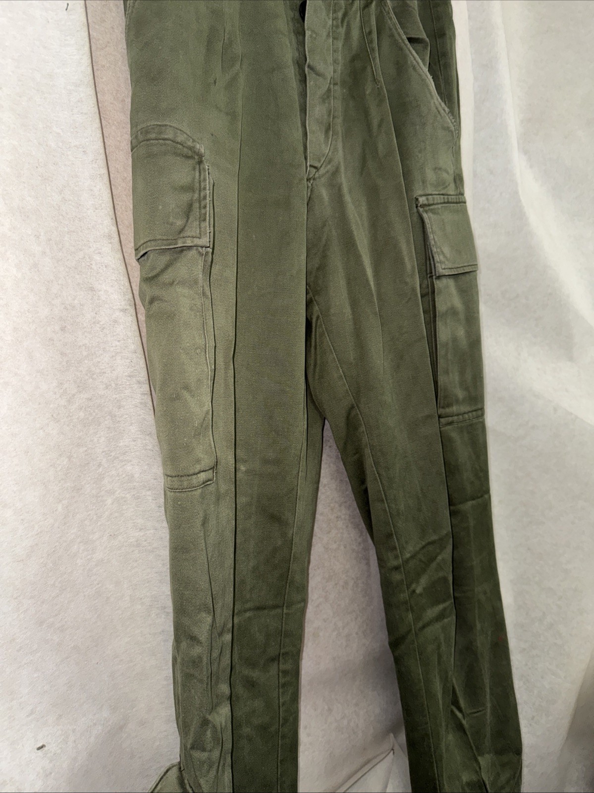 Dutch Military Field Pants Cargo Trousers Olive Green 31×31 Surplus 1981
