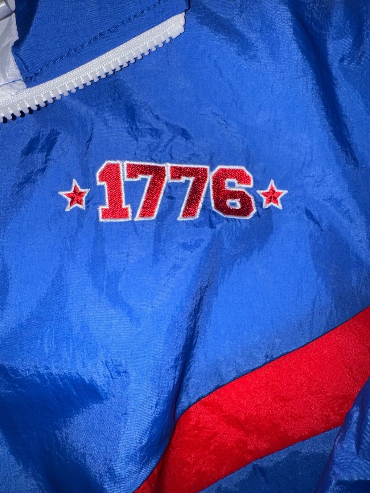 33 Revolutions 1776 Vintage Patriotic Cropped Windbreaker Jacket