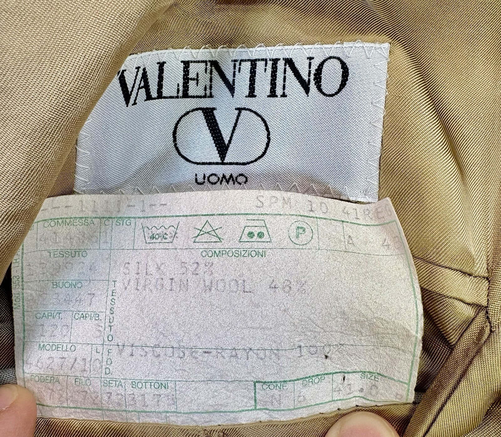 VTG Valentino Uomo Blazer 41RMen’s Silk Virgin Wool Blend Made In Italy Designer