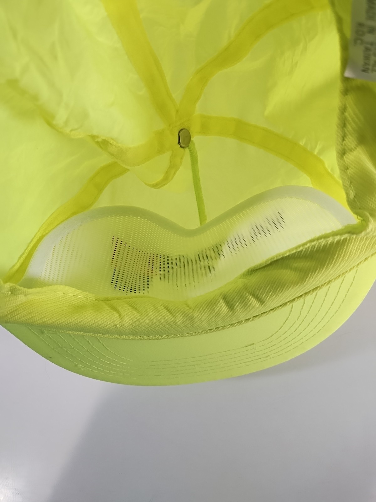 Vintage Vantage Cup Golf Snapback Hat Neon Yellow Cap Adjustable Retro 80s RJR
