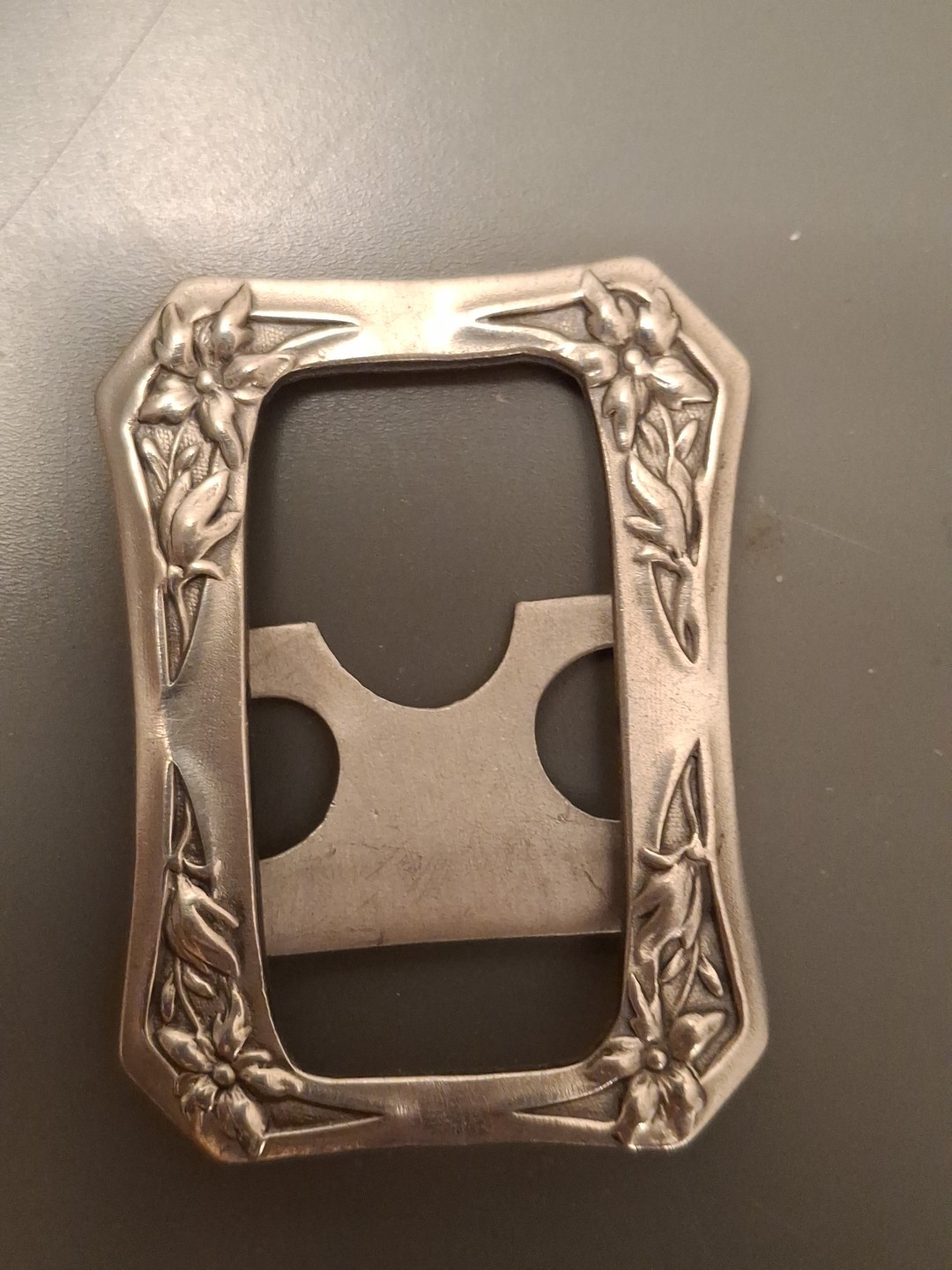 Elias Fine Pewter Art Nouveau Design 180L Belt Scarf Buckle Vintage HTF