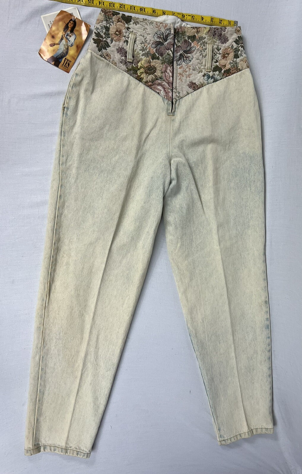 VTG 90’s YES Clothing Acid Wash Floral Pattern High Waist Size 13 New With Tags