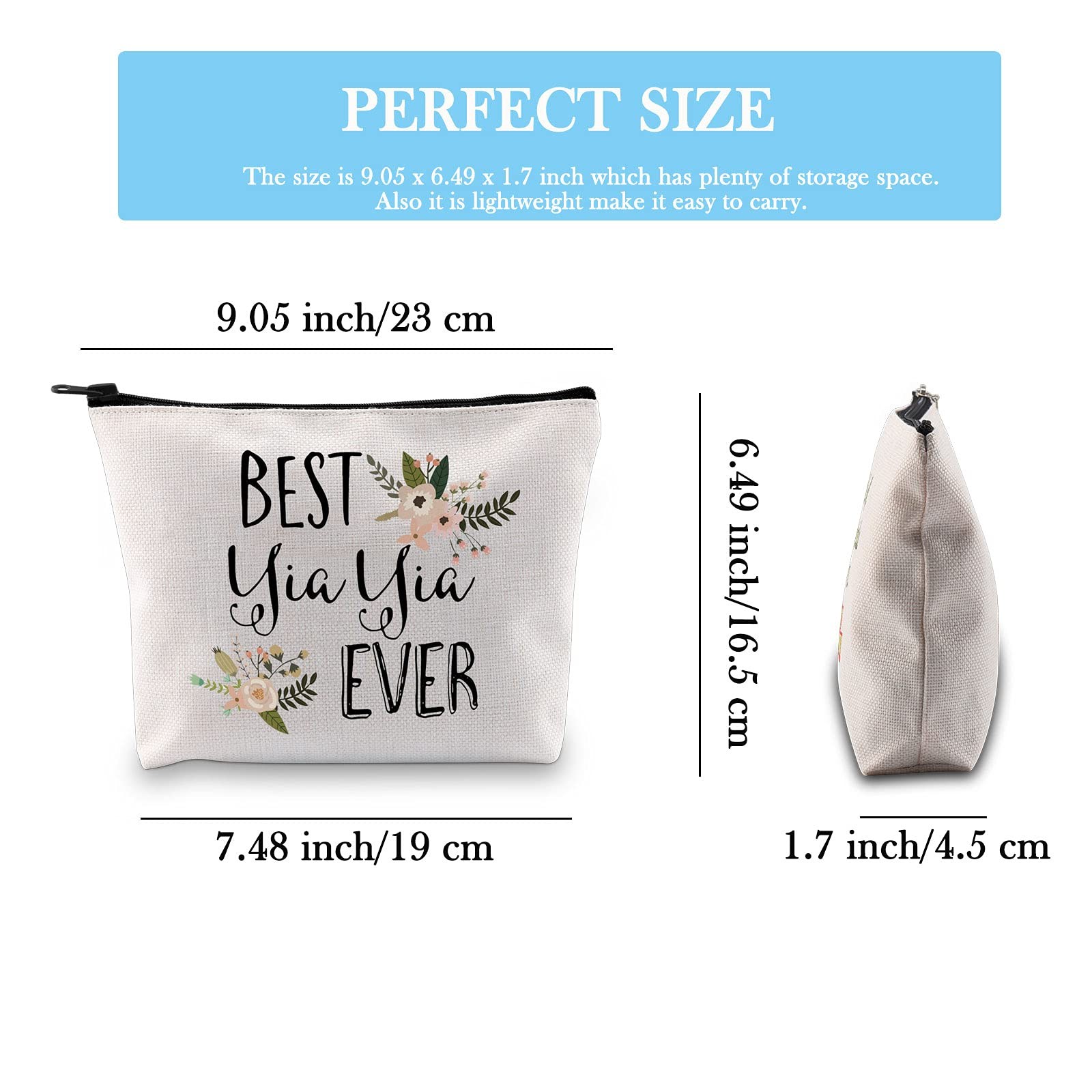 GJTIM Yiayia Gift Best Ever Grandma Toiletry Cosmetic Bag