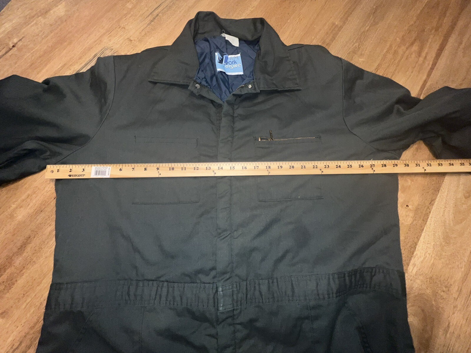 Vintage Sears Work Leisure Dark Green Insulated Coveralls Boiler Suit Men’s 2XL