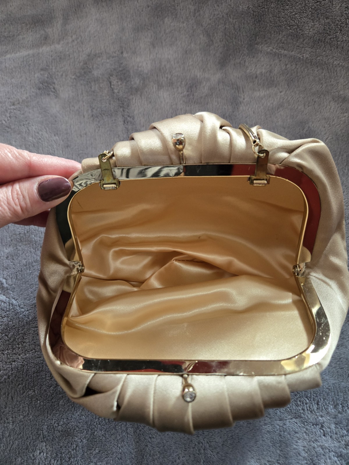 Vintage Hand Clutch From Daytona Champagne Colored