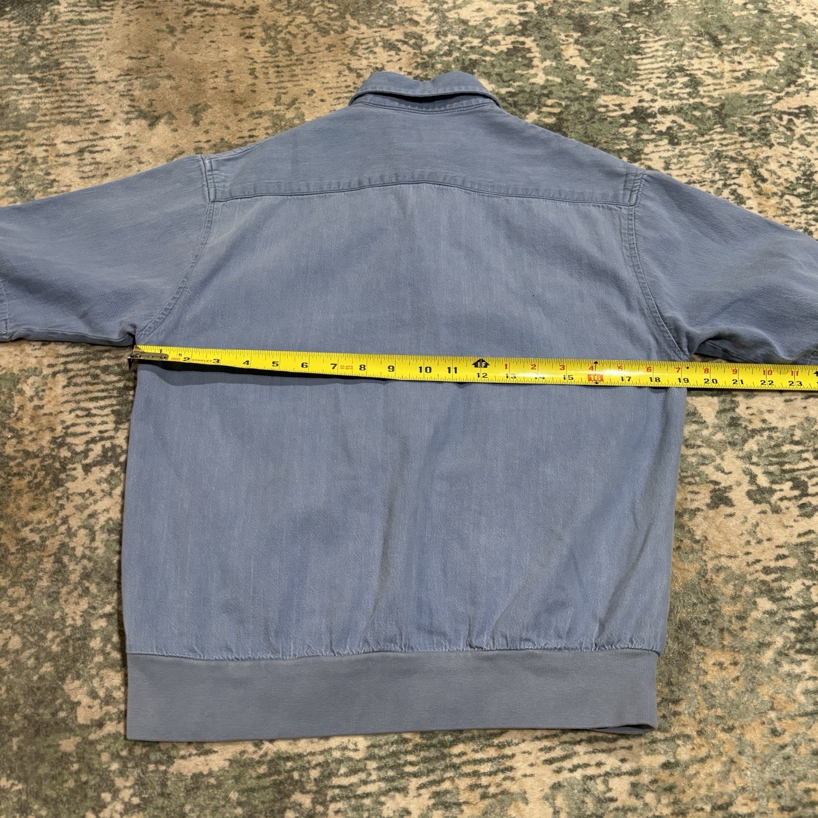 Vintage John Blair banded-bottom pullover shirt Small Retro Streetwear Grandpa