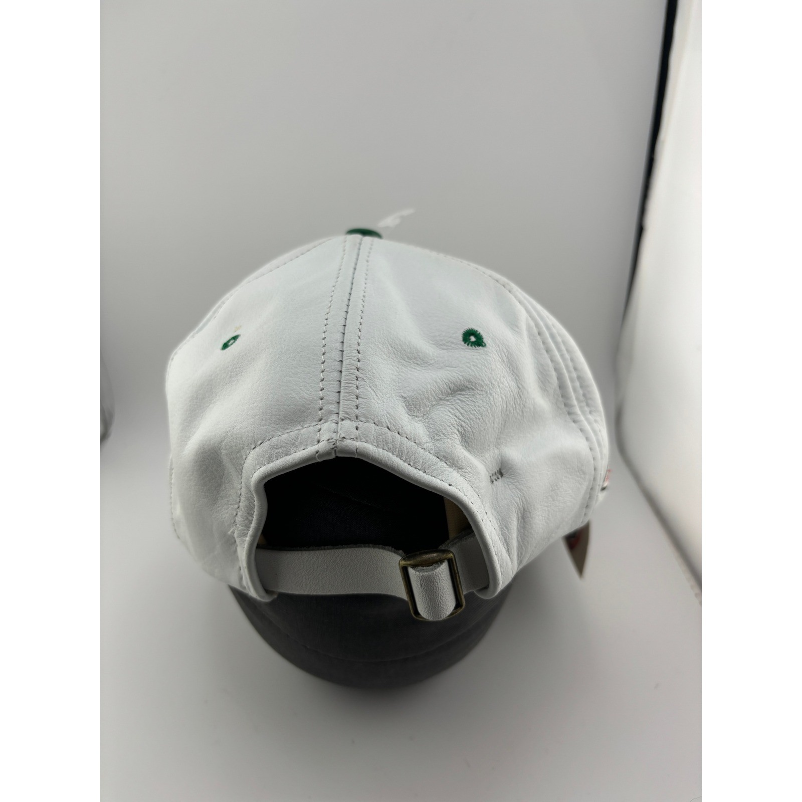 Vintage NASCAR Bobby Labonte Interstate Batteries Leather Hat Modern Headwear 18