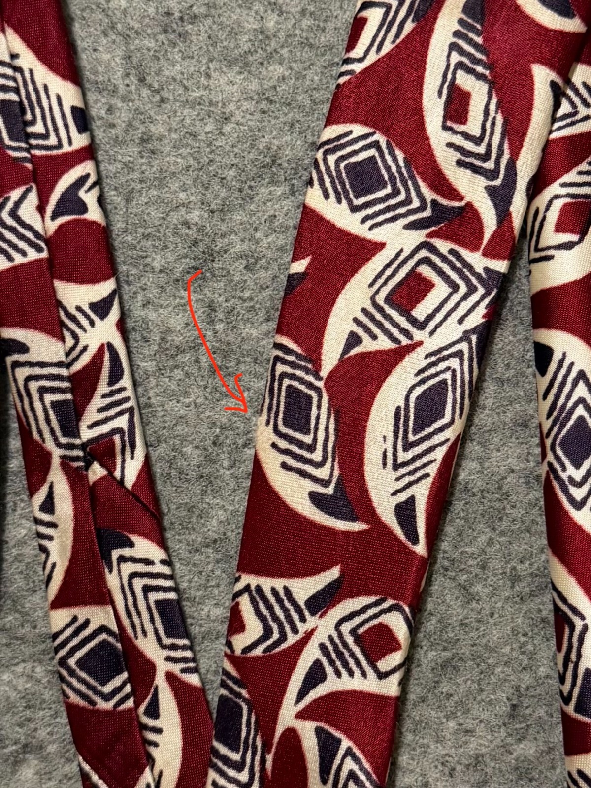 1940s 40s vintage rayon swing tie necktie
