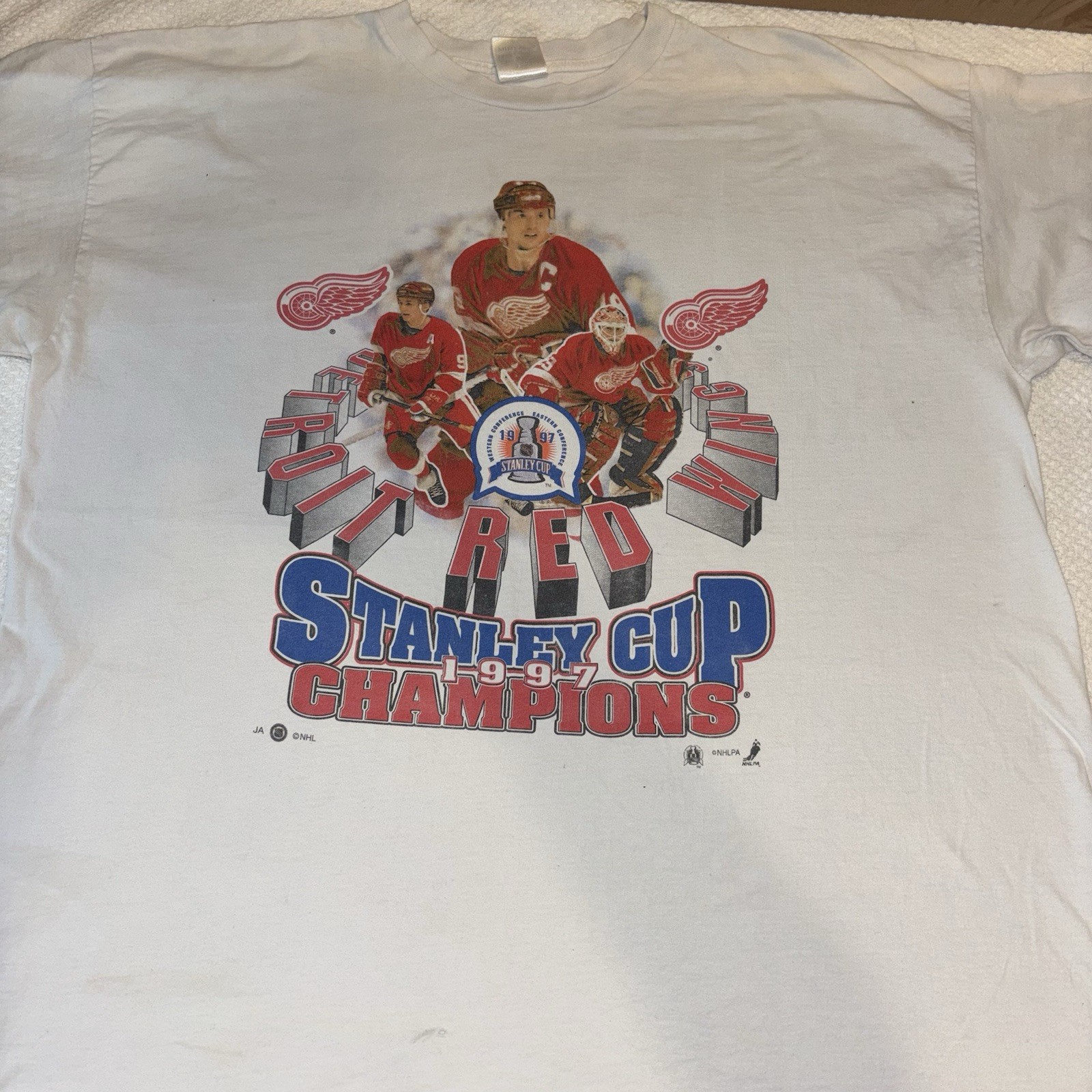 Vintage 1997 Detroit Red Wings Stanley Cup Champions T-Shirt Men’s 3XL