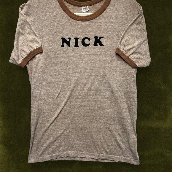 TRUE VINTAGE GRAIL 1970s Hanes Ringer Tee “NICK” – Modern Slim M/L