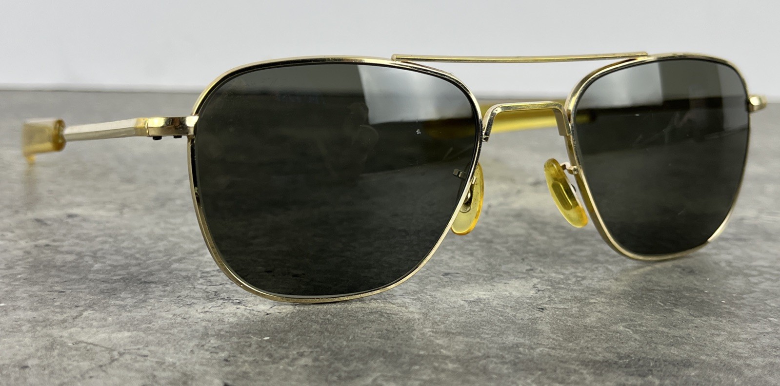 Vintage Classic Original American Optical Aviator Pilot Sunglasses 5 1/2 A/O