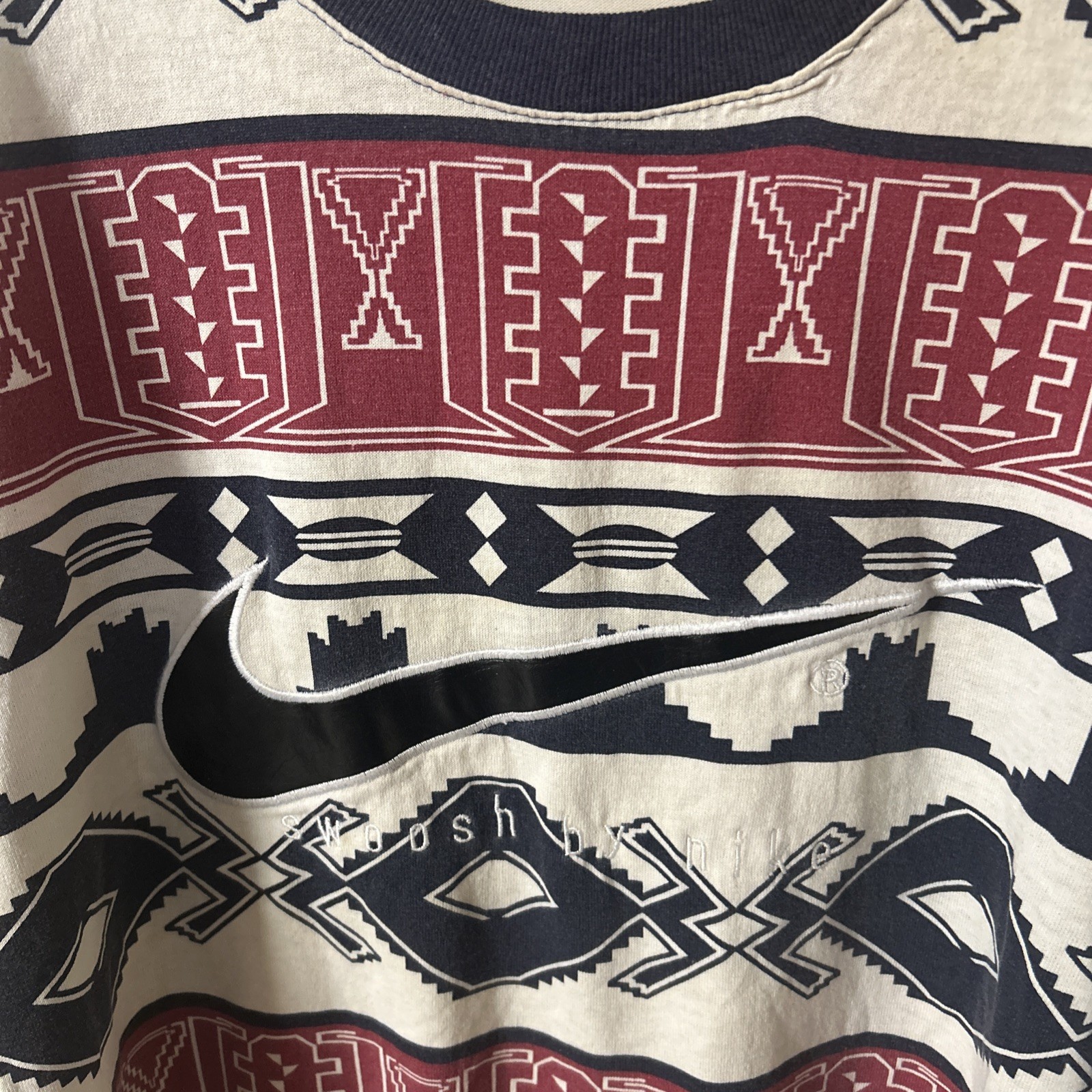 Nike Geometric Navajo Shirt Men XL Vintage 90’s AOP Abstract Design Made USA